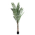 Grote kunstpalm van PTMD in groen met zwarte pot, 260 cm hoog