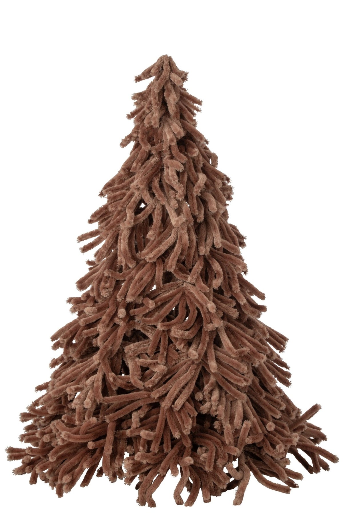 Fluffy kunstkerstboom van J-Line in camel, 180cm hoog met zachte polyester afwerking