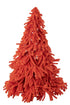 Fluffy kunstkerstboom van J-Line in donkeroranje, 180cm hoog met zachte polyester afwerking