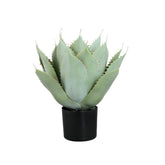 Kunstplant agave van PTMD in groen met pot, 45 cm hoog