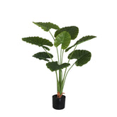 Kunstplant alocasia van PTMD in groen met pot, 120 cm hoog