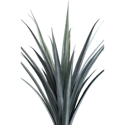 Donkergroene kunstpandanus van PTMD van opzij met lange gebogen bladeren