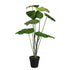Kunstplant philodendron van PTMD in groen met zwarte pot, 178 cm hoog