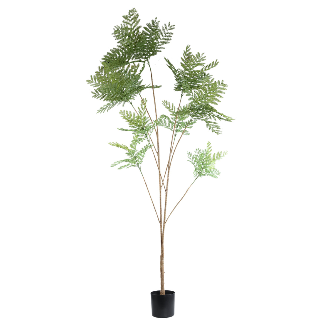 Hoge kunstplant varen van PTMD in groen met pot, 238 cm hoog