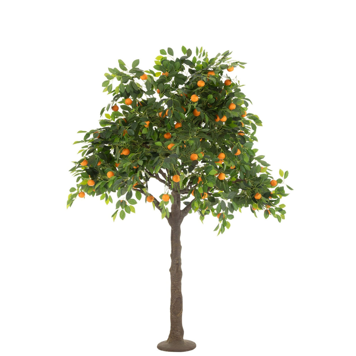 Kunstsinaasappelboom In Pot Groen van J-Line, forse boom met brede kroon van 180cm hoog