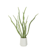 Kunstvetplant In Pot Groen van J-Line, vetplant met dikke bladeren van 92cm hoog