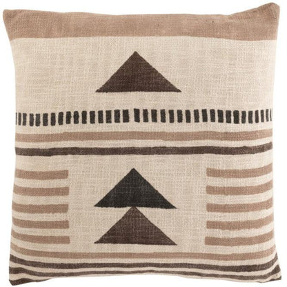 Kussen Afrikaans Grafisch Pijl Katoen Beige / Bruin - Kussen - J-Line - livinglovely.nl