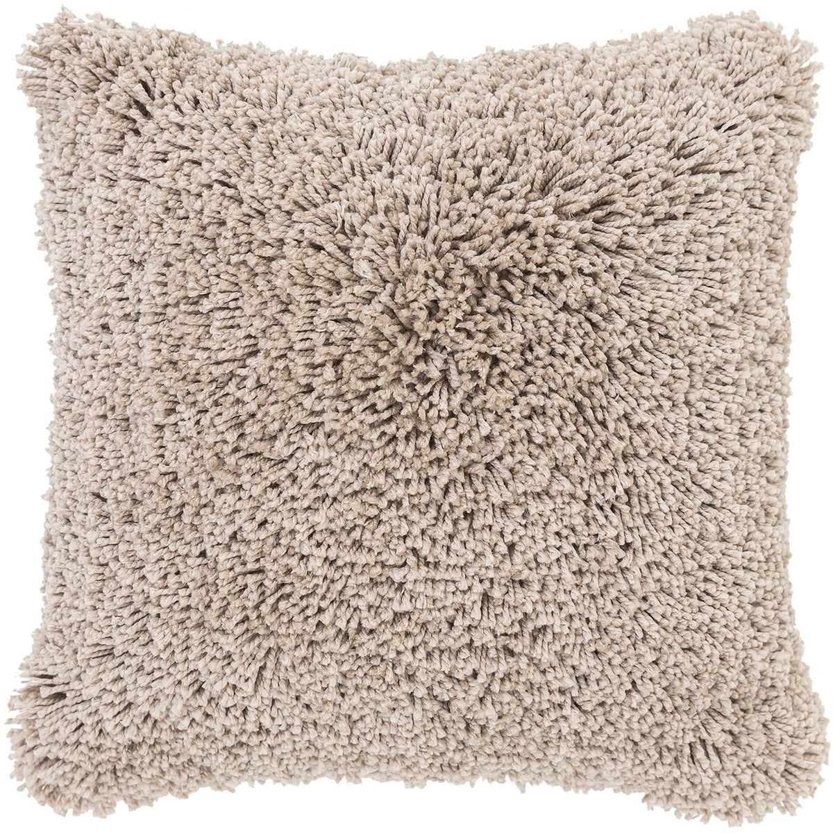Kussen Celeste Taupe van MUST Living in taupe, 100% polyester, volledig in beeld op een neutrale achtergrond