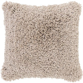 Kussen Celeste Taupe van MUST Living in taupe, 100% polyester, volledig in beeld op een neutrale achtergrond