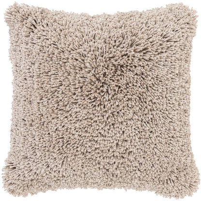 Kussen Celeste Taupe van MUST Living in taupe, 100% polyester, volledig in beeld op een neutrale achtergrond