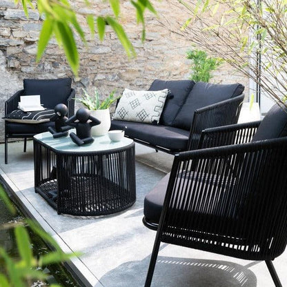 Kussen Grafische Vormen Rechthoek Katoen Grijs - Kussen - J-Line - livinglovely.nl