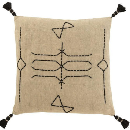 Kussen Grafische Vormen Vierkant Katoen Grijs - Kussen - J-Line - livinglovely.nl