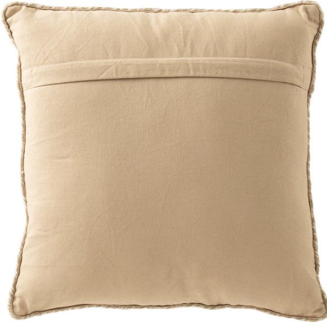 Kussen Miami Outdoor Polyester Naturel/Wit - Outdoor kussen - J-Line - livinglovely.nl