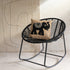 Kussen Olifant Textiel Naturel/Zwart Small - Kussen - J-Line - livinglovely.nl