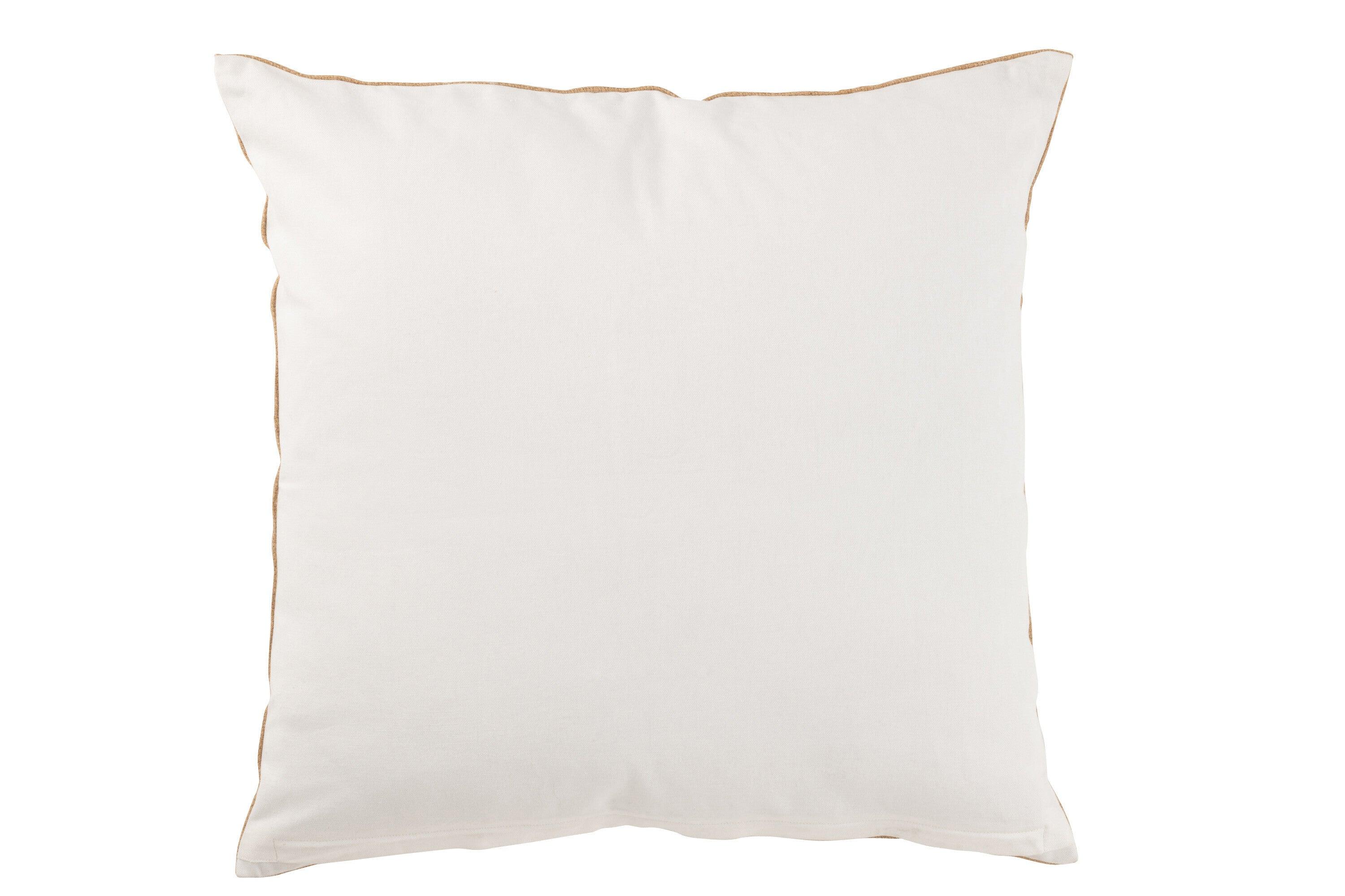 Kussen Olifant Textiel Naturel/Zwart Small - Kussen - J-Line - livinglovely.nl