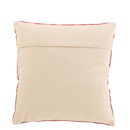 Kussen Vrolijk Etnisch Gevlochten Vierkant Katoen Roze / Paars - Kussen - J-Line - livinglovely.nl