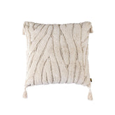 Kussen Zalie Naturel Cotton Zebra Corner Fringes PTMD - Kussen - PTMD - livinglovely.nl