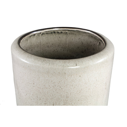 Kyleigh Beige Round Ceramic Pot Smooth High L 35.x58cm PTMD - Pot - PTMD - livinglovely.nl