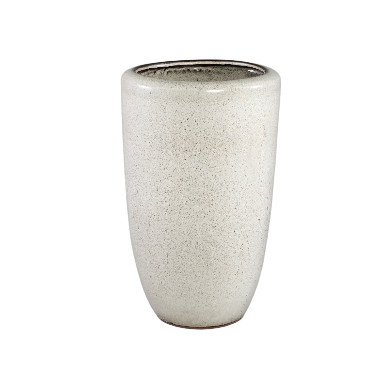 Kyleigh Beige Round Ceramic Pot Smooth High L 35.x58cm PTMD - Pot - PTMD - livinglovely.nl