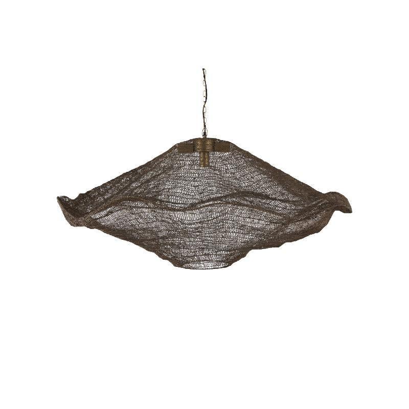 Lailaa Brass Iron Ceiling Lamp Wavy L PTMD , Hanglamp , PTMD , livinglovely.nl