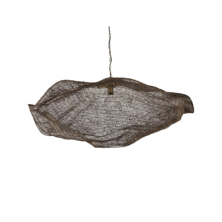 Lailaa Brass Iron Ceiling Lamp Wavy L PTMD , Hanglamp , PTMD , livinglovely.nl