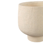 Laim Cream Cement Round Pot Dots Pattern BaseXXL Dia40xH40cm PTMD - Pot - PTMD - livinglovely.nl