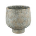 Laim Grey Cement Round Pot Dots Pattern Base XXL Dia40xH40cm PTMD - Pot - PTMD - livinglovely.nl