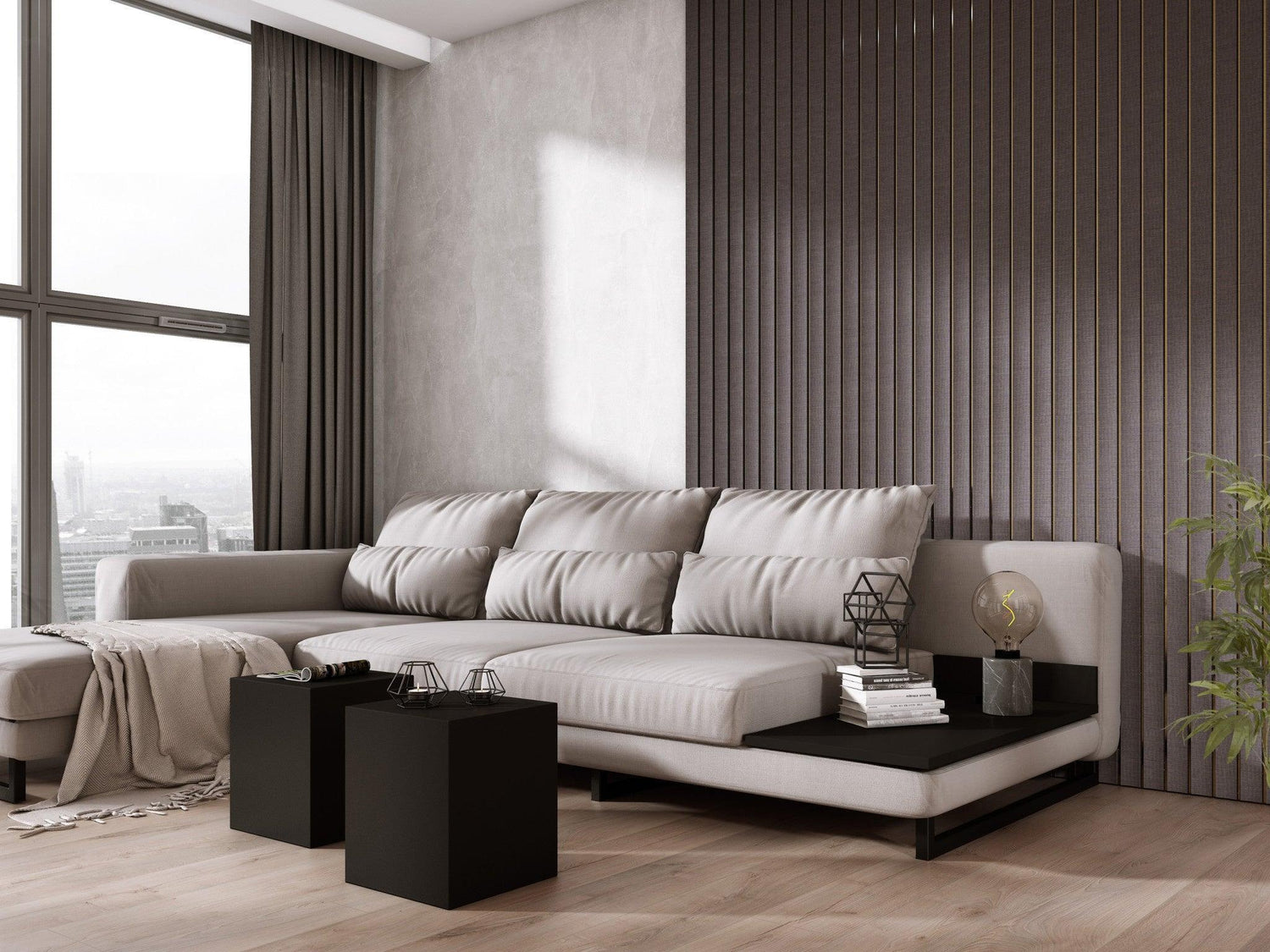 Lamelio 3D wandpaneel - Amber Antraciet - Lamelio - Lamelio - livinglovely.nl