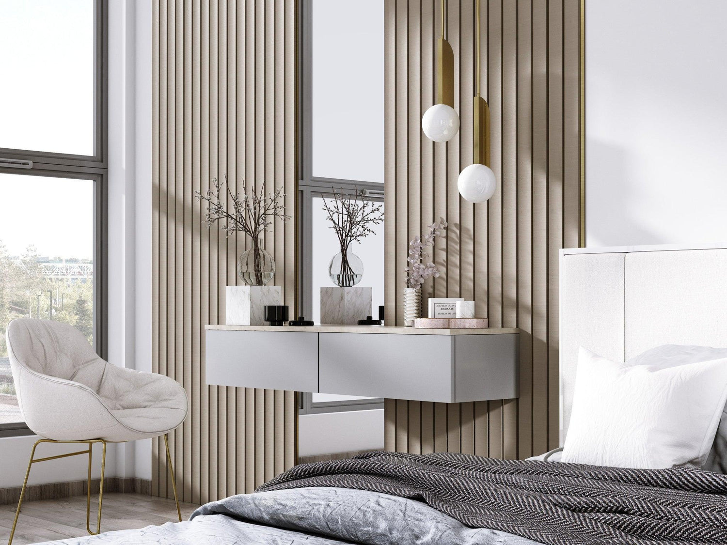 Lamelio 3D wandpaneel - Amber Beige - Lamelio - Lamelio - livinglovely.nl