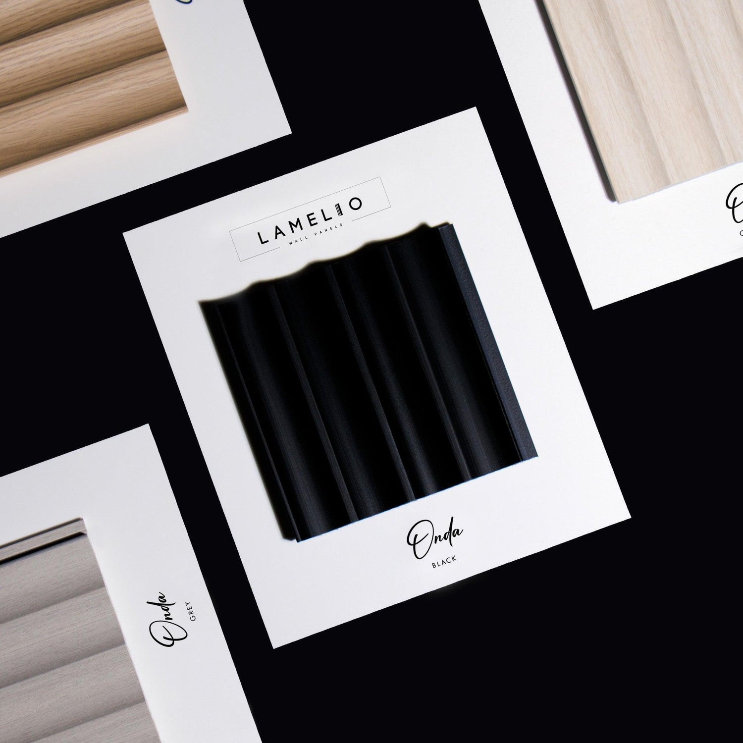 Lamelio 3D wandpaneel - Onda Zwart - Lamelio - Lamelio - livinglovely.nl