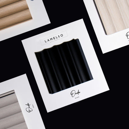 Lamelio 3D wandpaneel - Onda Zwart - Lamelio - Lamelio - livinglovely.nl