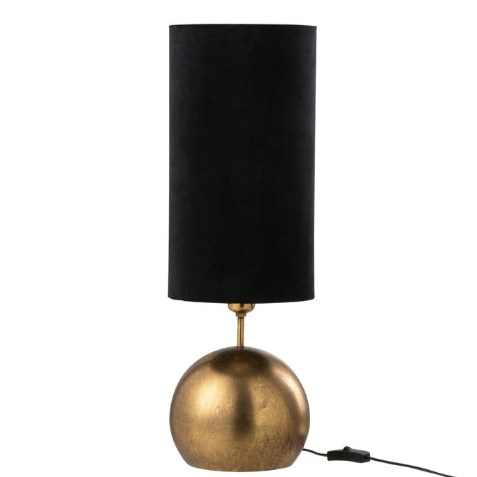 Lamp Ball Iron/Velvet Gold/Black - - J-Line - livinglovely.nl