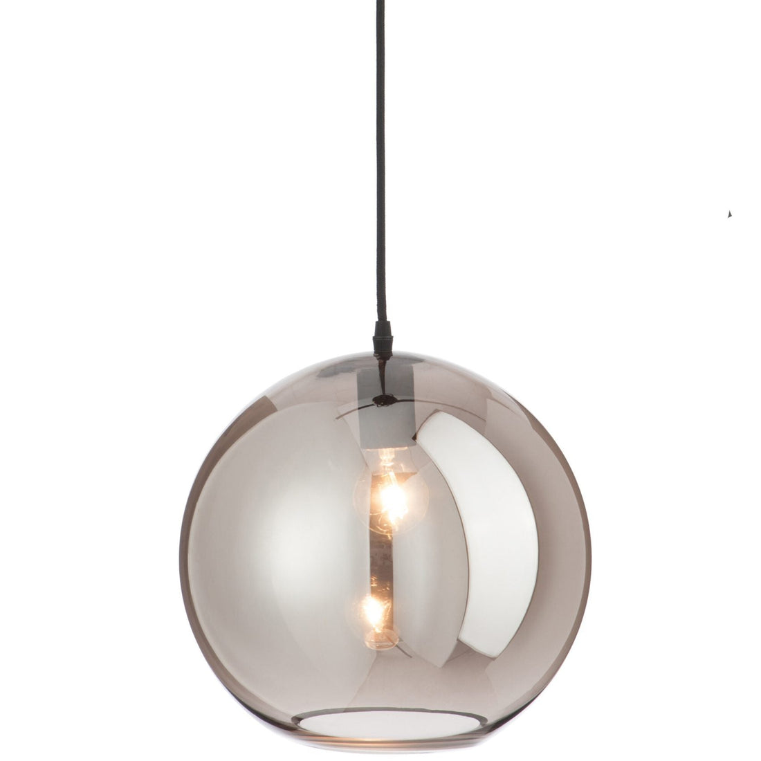 Lamp Bol Glas Spiegel Zilver Large - Hanglamp - J-Line - livinglovely.nl