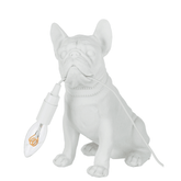 Lamp Bulldog Poly White - Tafellamp - J-Line - livinglovely.nl