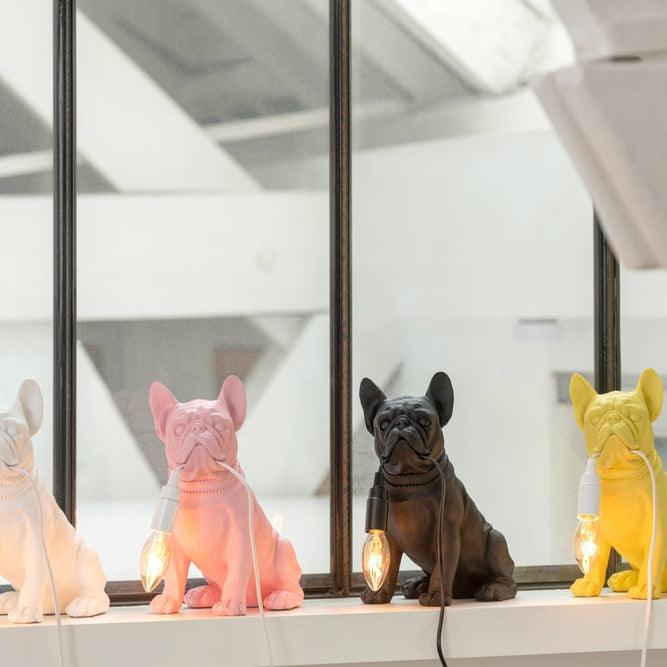Lamp Bulldog Poly Zwart - Tafellamp - J-Line - livinglovely.nl