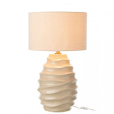Lamp Golf Keramiek Beige - Tafellamp - J-Line - livinglovely.nl