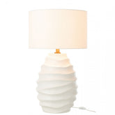 Lamp Golf Keramiek Wit - Tafellamp - J-Line - livinglovely.nl