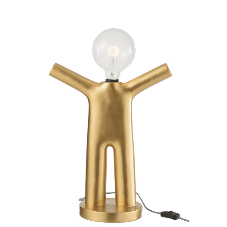 Lamp Maurice Poly Gold , Tafellamp , J-Line , livinglovely.nl