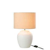 Lamp Meli + Kap Keramiek Linnen Wit Small J-Line