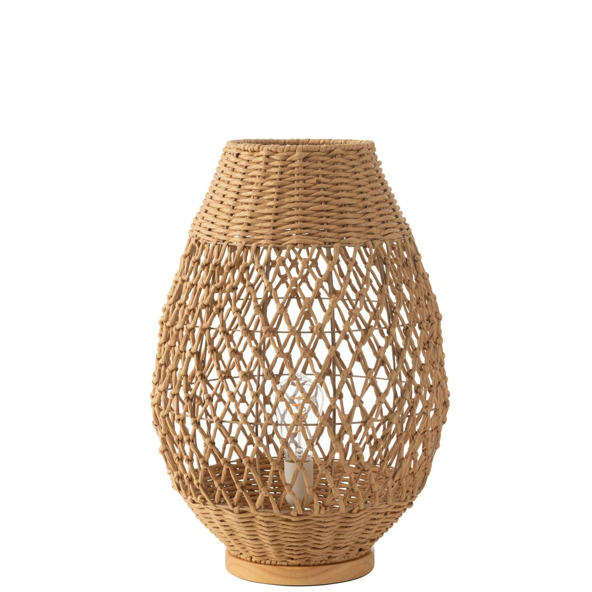 Lamp Metaal Getwist Donker Naturel Large