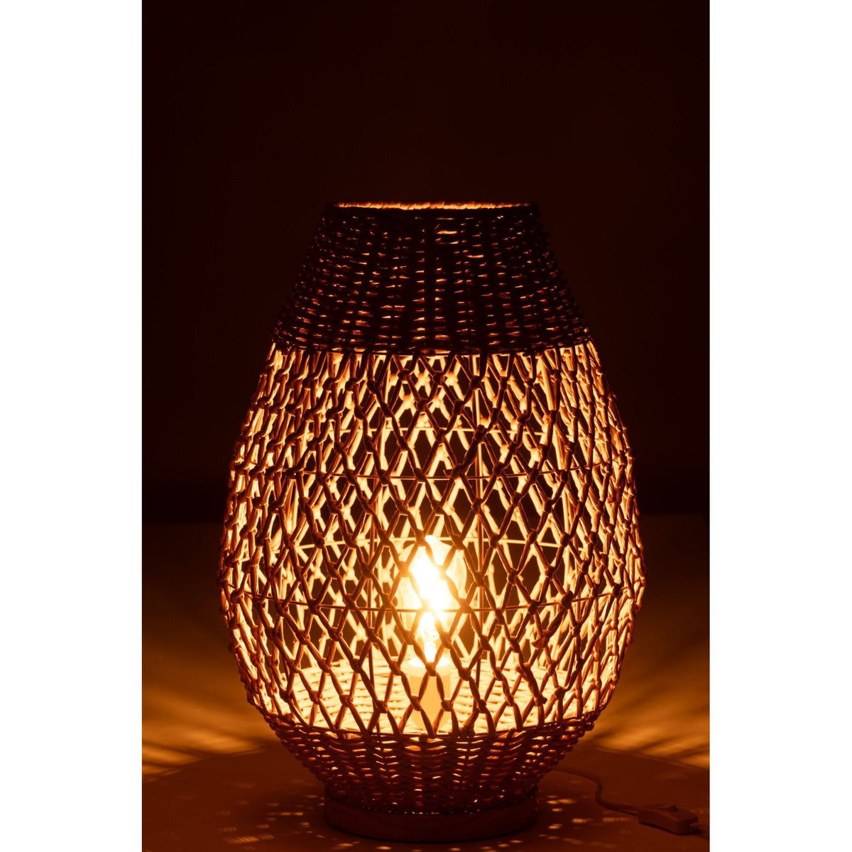 Lamp Metaal Getwist Donker Naturel Large