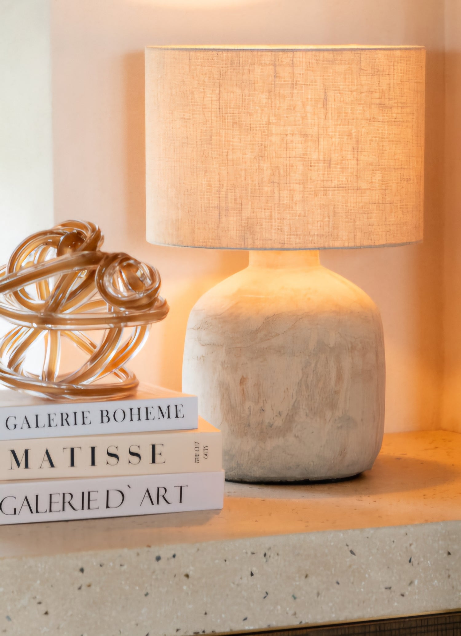 Lamp Mia Terracotta Small J-Line - Tafellamp - J-Line - livinglovely.nl