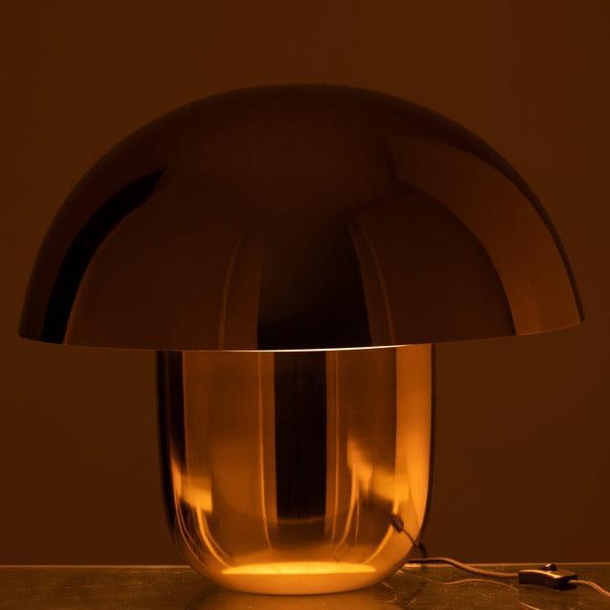 Lamp Mushroom Ijzer Goud Large - Tafellamp - J-Line - livinglovely.nl