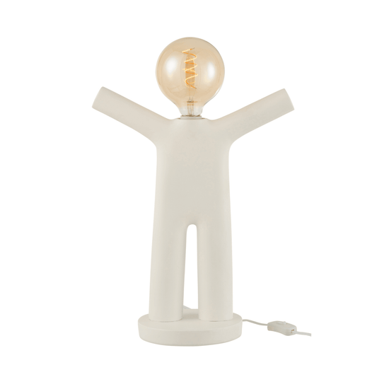 Lamp P'tit Maurice Poly White , Tafellamp , J-Line , livinglovely.nl