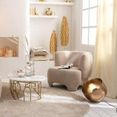 Lamp Rond Metaal Goud - Tafellamp - J-Line - livinglovely.nl