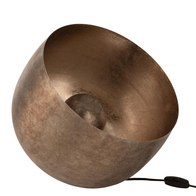 Lamp Rond Metaal Goud - Tafellamp - J-Line - livinglovely.nl