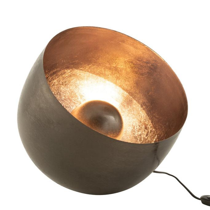 Lamp Rond Metaal Zwart - Tafellamp - J-Line - livinglovely.nl