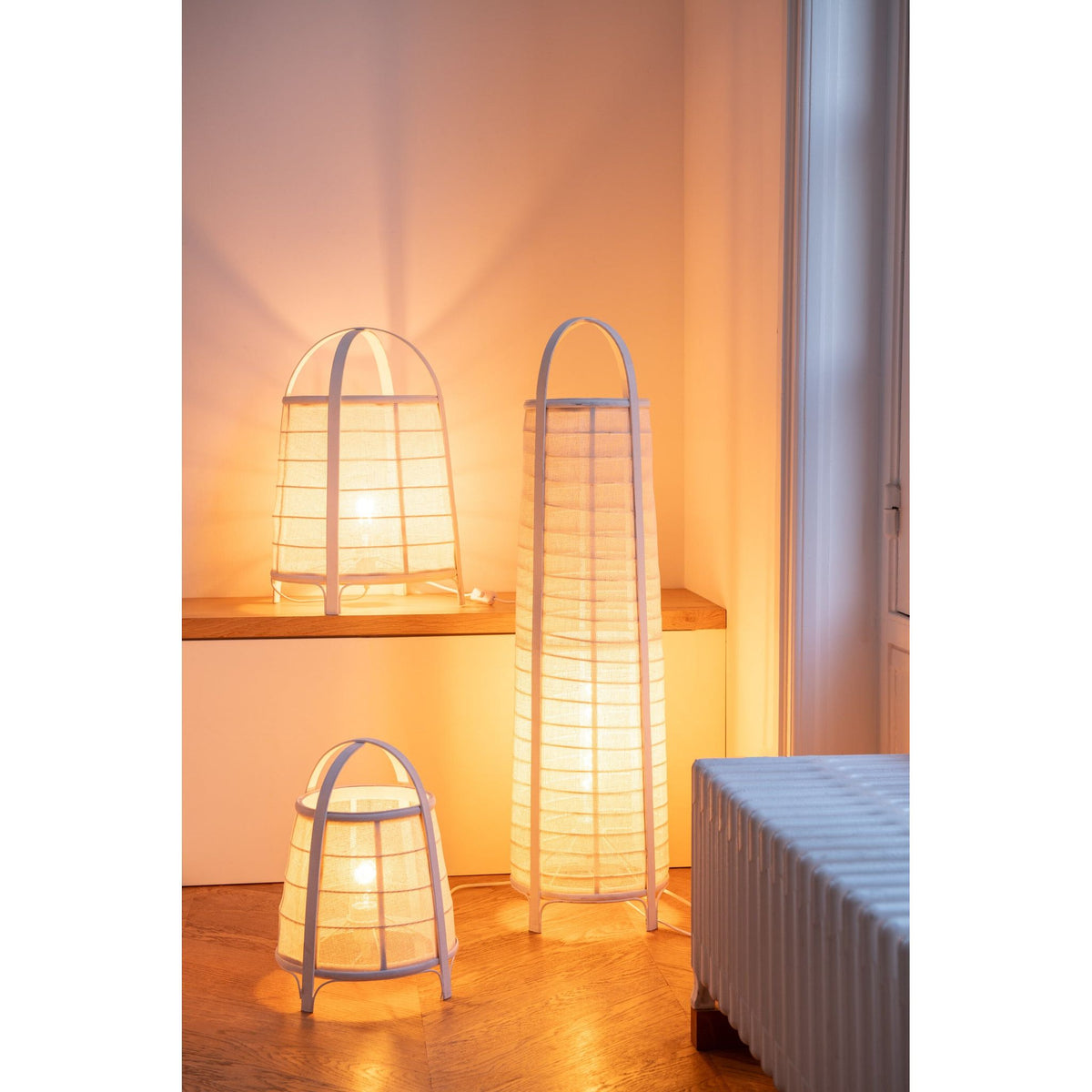 Lamp Rya Katoen/Bamboe Wit Small