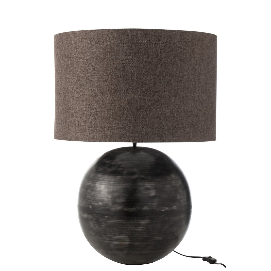 Lamp Schaal Metaal Zwart Large - Tafellamp - J-Line - livinglovely.nl