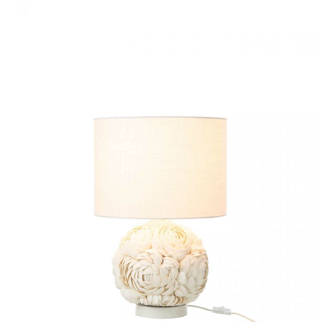 Lamp Schelp Wit Small - Tafellamp - J-Line - livinglovely.nl